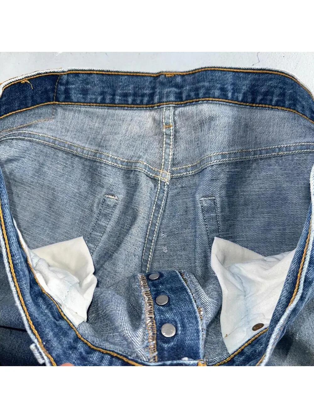Levis 501 Vintage 90s USA XX Straight Leg Jeans Blue Light Wash 38x34 Act 36x32
